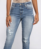 Clara High Rise Destructed Skinny Crop Jeans for 2023 festival outfits, festival dress, outfits for raves, concert outfits, and/or club outfits