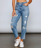 Chic Destruction High Rise Boyfriend Jeans for 2023 festival outfits, festival dress, outfits for raves, concert outfits, and/or club outfits