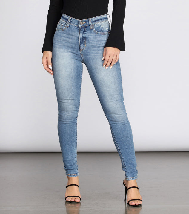 High Rise Clean Skinny Jeans for 2023 festival outfits, festival dress, outfits for raves, concert outfits, and/or club outfits