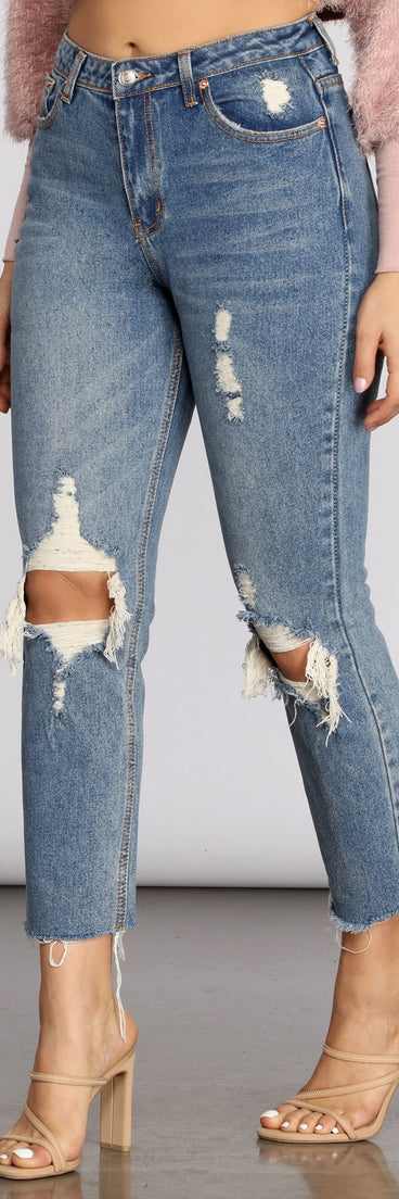 High Waist Distressed Denim Pants provides a stylish start to creating your best summer outfits of the season with on-trend details for 2023!