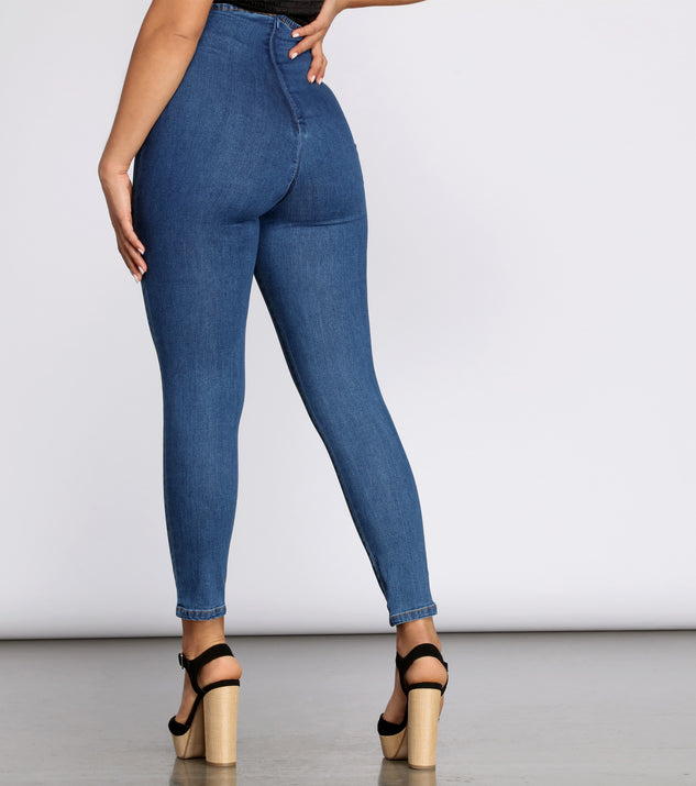 【ポム】stretch highwaist denim High-Rise Straight Cropped Jeans by Windsor Denim