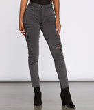 High Rise Skinny Cargo Pants for 2023 festival outfits, festival dress, outfits for raves, concert outfits, and/or club outfits
