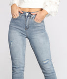 High Rise Destructed Denim Jeans for 2023 festival outfits, festival dress, outfits for raves, concert outfits, and/or club outfits
