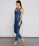 Denim Diva Sleeveless Catsuit for 2023 festival outfits, festival dress, outfits for raves, concert outfits, and/or club outfits