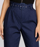 Belted Tapered Denim Pants for 2023 festival outfits, festival dress, outfits for raves, concert outfits, and/or club outfits