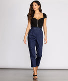 Belted Tapered Denim Pants provides a stylish start to creating your best summer outfits of the season with on-trend details for 2023!