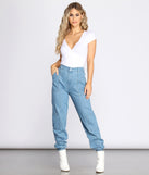 Casual Cargo Denim Joggers provides a stylish start to creating your best summer outfits of the season with on-trend details for 2023!