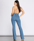 Jumping To Conclusions Denim Jumpsuit provides a stylish start to creating your best summer outfits of the season with on-trend details for 2023!