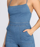 Jumping To Conclusions Denim Jumpsuit provides a stylish start to creating your best summer outfits of the season with on-trend details for 2023!