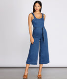 Denim Dream Culotte Jumpsuit will help you dress the part in stylish holiday party attire, an outfit for a New Year’s Eve party, & dressy or cocktail attire for any event.