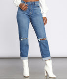 High Rise Distressed Mom Jeans for 2023 festival outfits, festival dress, outfits for raves, concert outfits, and/or club outfits