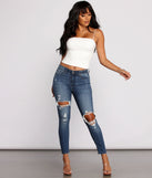 Clara High Rise Destructed Skinny Jeans provides a stylish start to creating your best summer outfits of the season with on-trend details for 2023!