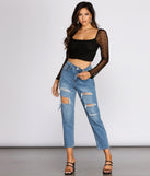 High Rise Majorly Distressed Straight Leg Jeans provides a stylish start to creating your best summer outfits of the season with on-trend details for 2023!