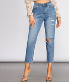 High Rise Destructed Straight Leg Jeans provides a stylish start to creating your best summer outfits of the season with on-trend details for 2023!