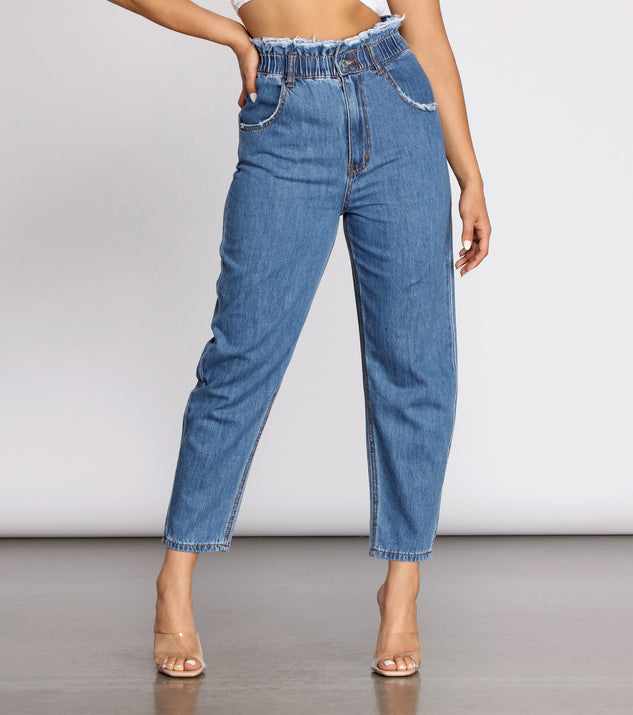 High Rise Paper Bag Waist Denim Pants provides a stylish start to creating your best summer outfits of the season with on-trend details for 2023!