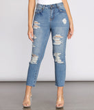 High Rise Straight Leg Destructed Denim Jeans provides a stylish start to creating your best summer outfits of the season with on-trend details for 2023!