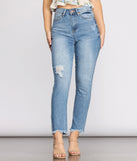 High Rise Frayed Hem Jeans for 2023 festival outfits, festival dress, outfits for raves, concert outfits, and/or club outfits