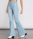 High Rise Denim Flare Pants is a trendy pick to create 2023 festival outfits, festival dresses, outfits for concerts or raves, and complete your best party outfits!