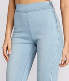 High Rise Denim Flare Pants provides a stylish start to creating your best summer outfits of the season with on-trend details for 2023!