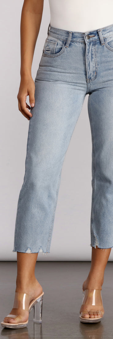 High Waist Cropped Denim Jeans for 2023 festival outfits, festival dress, outfits for raves, concert outfits, and/or club outfits