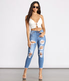 Major Destruction High Rise Skinny Jeans provides a stylish start to creating your best summer outfits of the season with on-trend details for 2023!