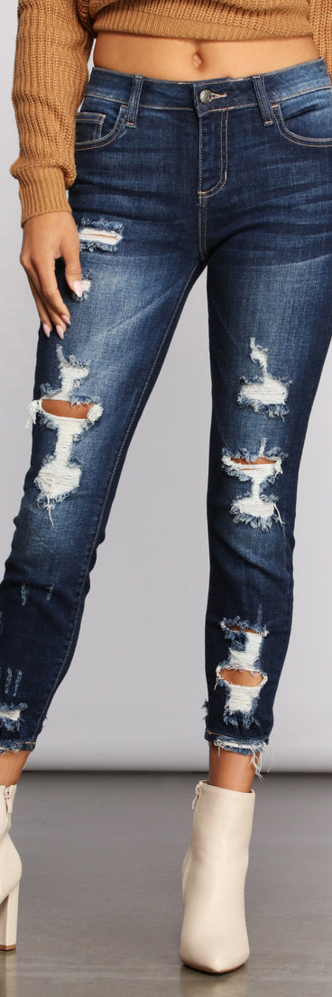 On Your Mind Distressed Cropped Skinny Jeans for 2023 festival outfits, festival dress, outfits for raves, concert outfits, and/or club outfits