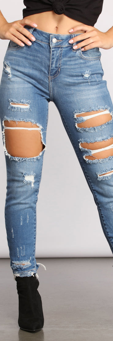 Edgy Appeal Mid Rise Cropped Skinny Jeans for 2023 festival outfits, festival dress, outfits for raves, concert outfits, and/or club outfits