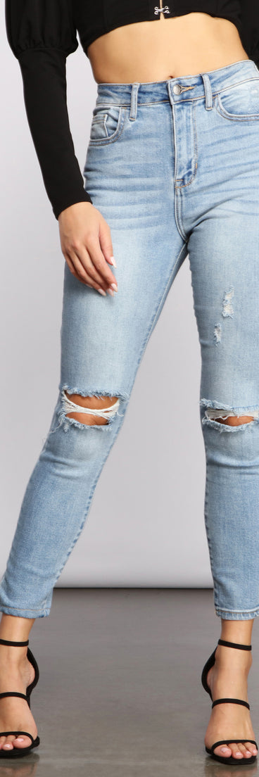 High Rise Destructed Diva Skinny Jeans for 2023 festival outfits, festival dress, outfits for raves, concert outfits, and/or club outfits