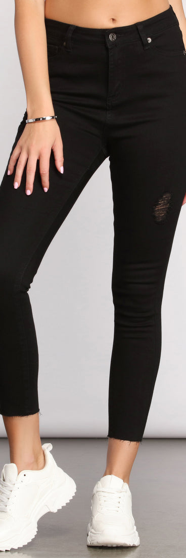 High Rise Stun On Them Cropped Skinny Jeans for 2023 festival outfits, festival dress, outfits for raves, concert outfits, and/or club outfits