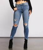 Mid-Rise Destructed Skinny Jeans for 2023 festival outfits, festival dress, outfits for raves, concert outfits, and/or club outfits