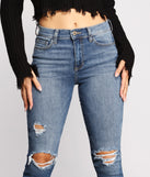 Mid-Rise Destructed Skinny Jeans for 2023 festival outfits, festival dress, outfits for raves, concert outfits, and/or club outfits