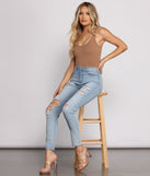 Mid Rise Destructed Skinny Jeans for 2023 festival outfits, festival dress, outfits for raves, concert outfits, and/or club outfits