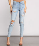 Mid Rise Destructed Skinny Jeans provides a stylish start to creating your best summer outfits of the season with on-trend details for 2023!