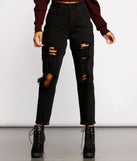 On the Edge High Rise Destructed Boyfriend Jeans for 2023 festival outfits, festival dress, outfits for raves, concert outfits, and/or club outfits