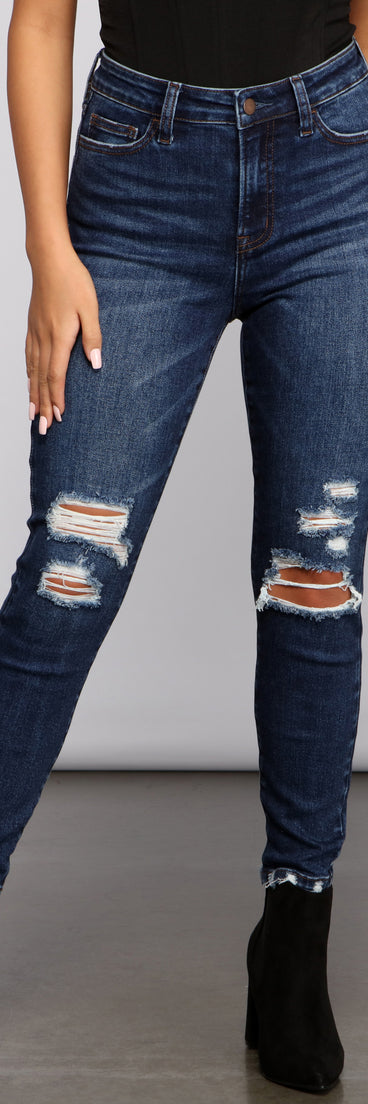 So Extra High Rise Destructed Skinny Jeans for 2023 festival outfits, festival dress, outfits for raves, concert outfits, and/or club outfits
