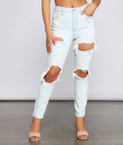 On Edge High Rise Destructed Skinny Jeans for 2023 festival outfits, festival dress, outfits for raves, concert outfits, and/or club outfits