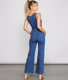 Retro Babe Sleeveless Denim Jumpsuit provides a stylish start to creating your best summer outfits of the season with on-trend details for 2023!