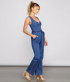 Retro Babe Sleeveless Denim Jumpsuit is a trendy pick to create 2023 festival outfits, festival dresses, outfits for concerts or raves, and complete your best party outfits!