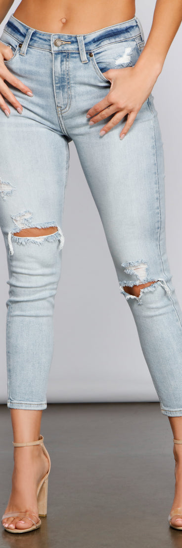 Clara High Rise Distressed Details Skinny Jeans for 2023 festival outfits, festival dress, outfits for raves, concert outfits, and/or club outfits