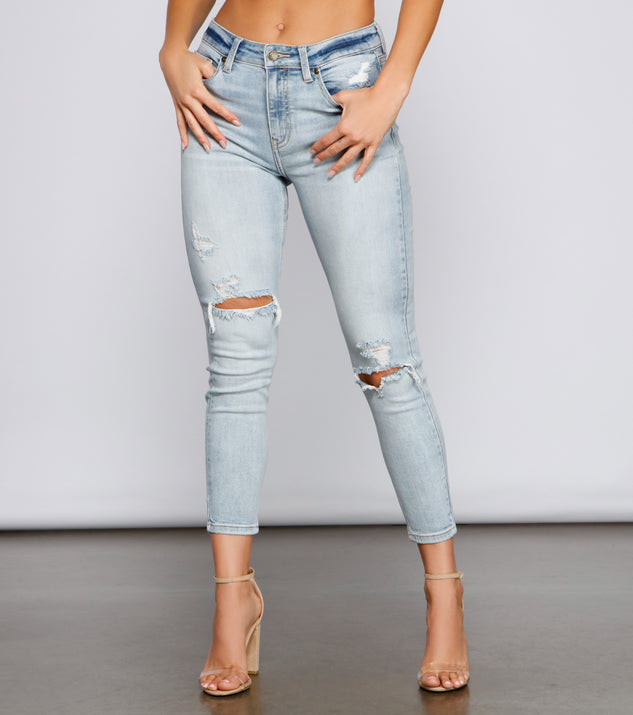 Clara High Rise Distressed Details Skinny Jeans for 2023 festival outfits, festival dress, outfits for raves, concert outfits, and/or club outfits