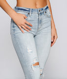 Clara High Rise Distressed Details Skinny Jeans for 2023 festival outfits, festival dress, outfits for raves, concert outfits, and/or club outfits