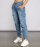 Such A Trendsetter Cargo Denim Joggers provides a stylish start to creating your best summer outfits of the season with on-trend details for 2023!