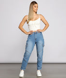 Such A Trendsetter Cargo Denim Joggers provides a stylish start to creating your best summer outfits of the season with on-trend details for 2023!