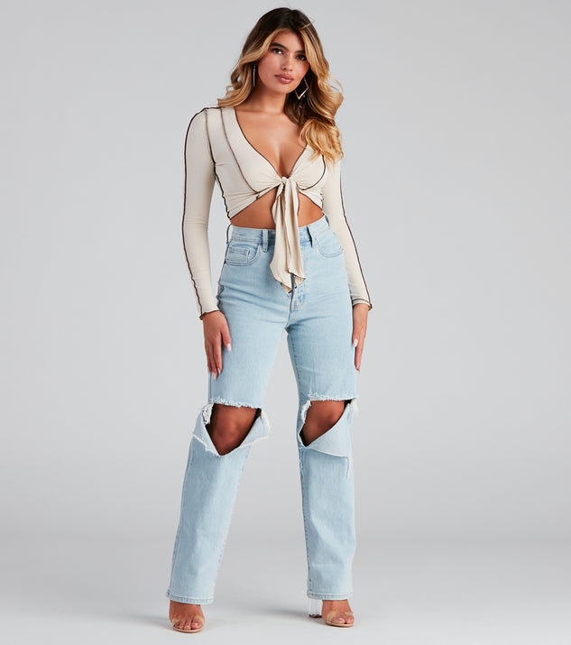 Good Vibes High Rise Boyfriend Jeans provides a stylish start to creating your best summer outfits of the season with on-trend details for 2023!