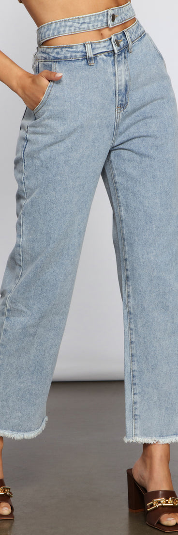 High Rise Cutout Boyfriend Jeans for 2023 festival outfits, festival dress, outfits for raves, concert outfits, and/or club outfits