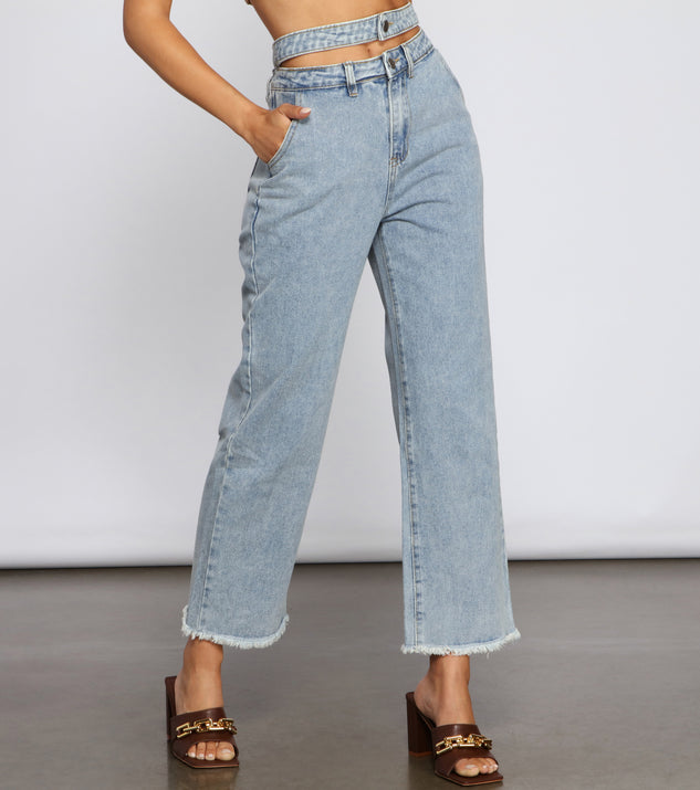 High Rise Cutout Boyfriend Jeans for 2023 festival outfits, festival dress, outfits for raves, concert outfits, and/or club outfits
