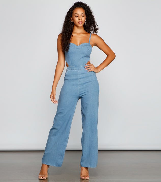 Style Icon Denim Jumpsuit provides a stylish start to creating your best summer outfits of the season with on-trend details for 2023!