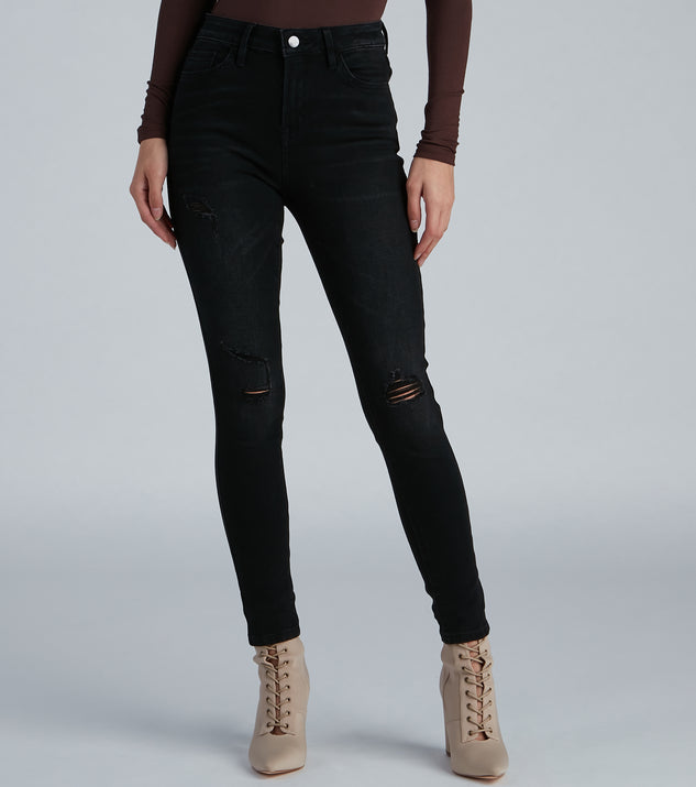 New In Town Mid-Rise Distressed Crop Skinny Jeans for 2023 festival outfits, festival dress, outfits for raves, concert outfits, and/or club outfits