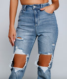 Rebel Chic High Rise Destructed Mom Jeans provides a stylish start to creating your best summer outfits of the season with on-trend details for 2023!