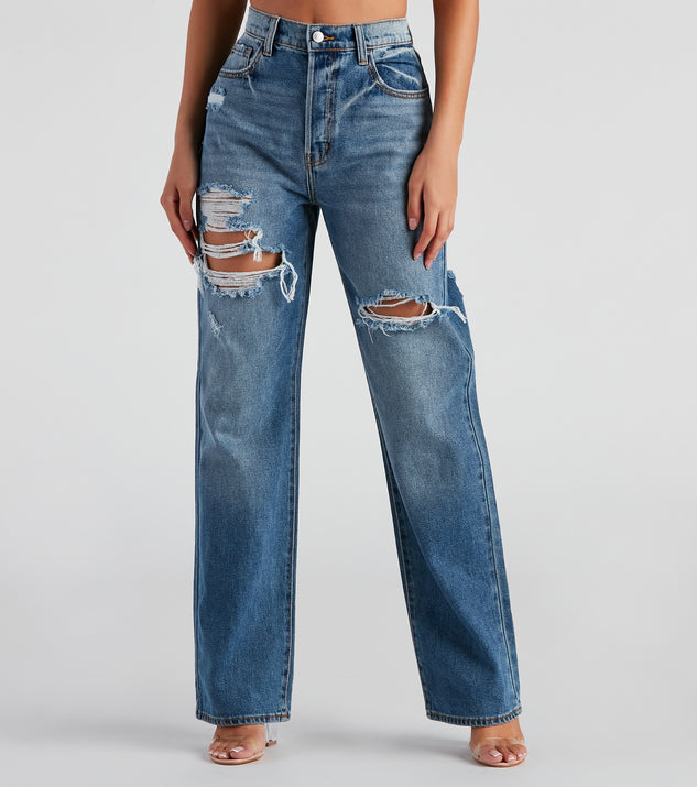 Straight Forward High Rise Boyfriend Jeans for 2023 festival outfits, festival dress, outfits for raves, concert outfits, and/or club outfits